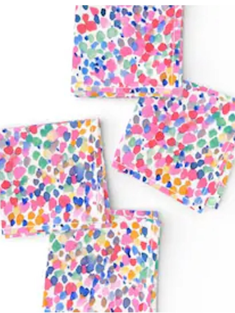 4 colorful cocktail napkins by Spoonflower Fabrics
